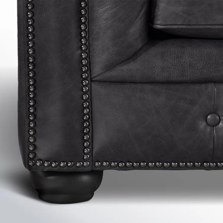 Freddie 95'' W Leather Sofa