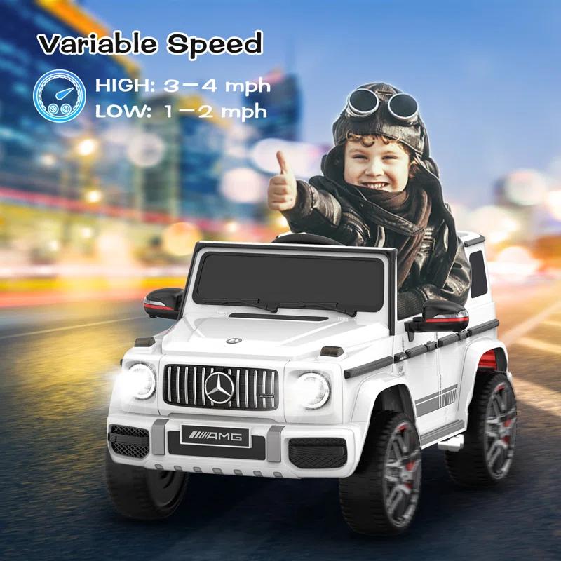 ANPABO ANPABO 24V 4WD Licensed Mercedes-Benz G63 Ride On Kids Car, Remote Control with Low Battery Voice Prompt