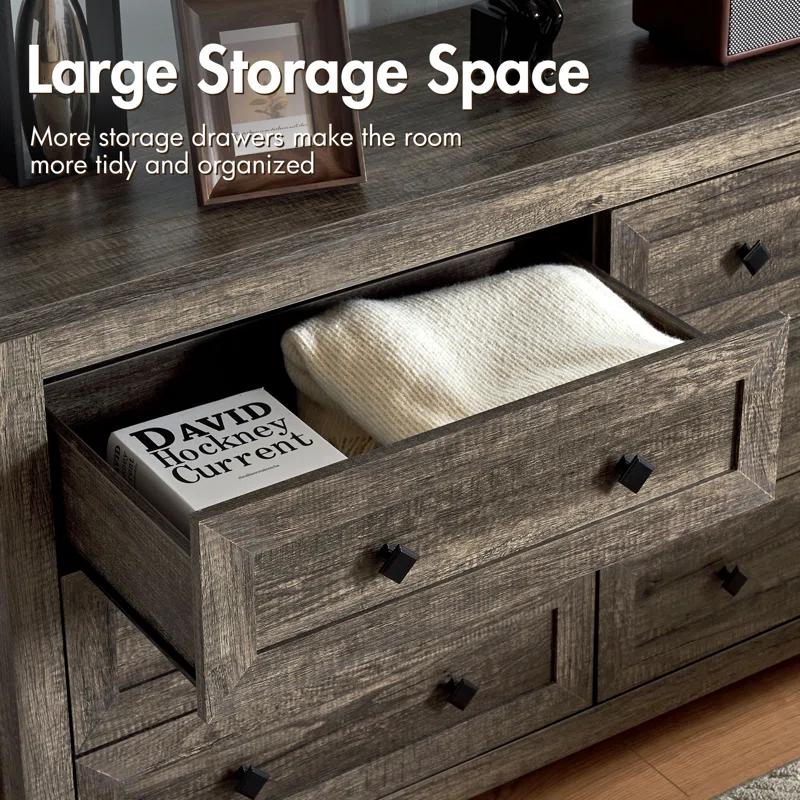 Laurel Foundry Modern Farmhouse® Nieto 54'' W Unfinished 6 - Drawer Dresser