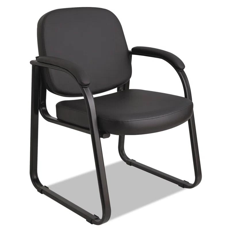 Alera® Reception Faux Leather Seat Waiting Room Chair with Metal Frame