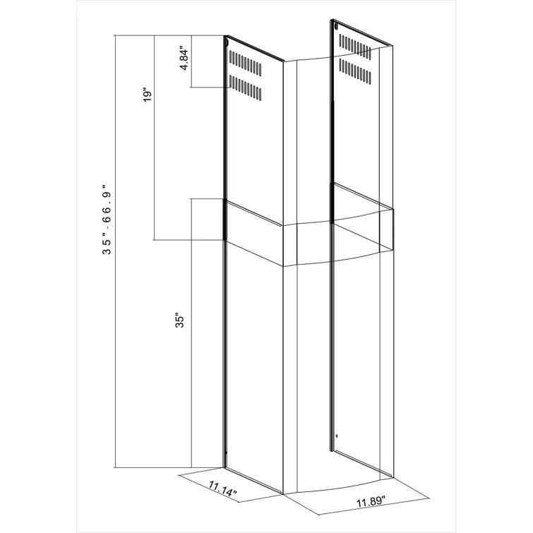 Winflo Winflo Range Hood Chimney Extension