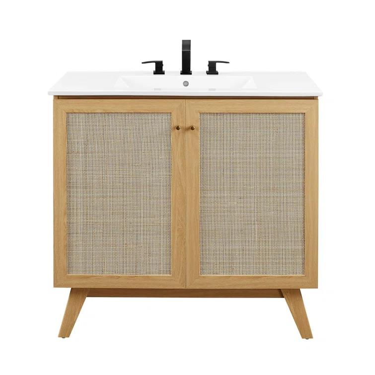 Modway Modway Soma 36'' Free Standing Single Bathroom Vanity with Manufactured Wood Top