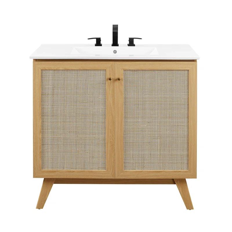 Modway Modway Soma 36'' Free Standing Single Bathroom Vanity with Manufactured Wood Top