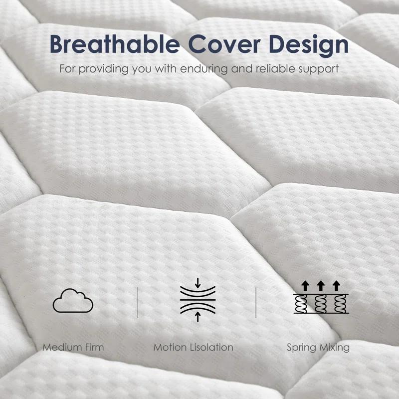 Alwyn Home Medium Hybrid Mattress In a Box