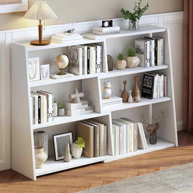 Latitude Run® Wooden Extendable Shelf Bookcase - 3-Tier Ladder Low Short Bookshelf For Small Space Or Corner