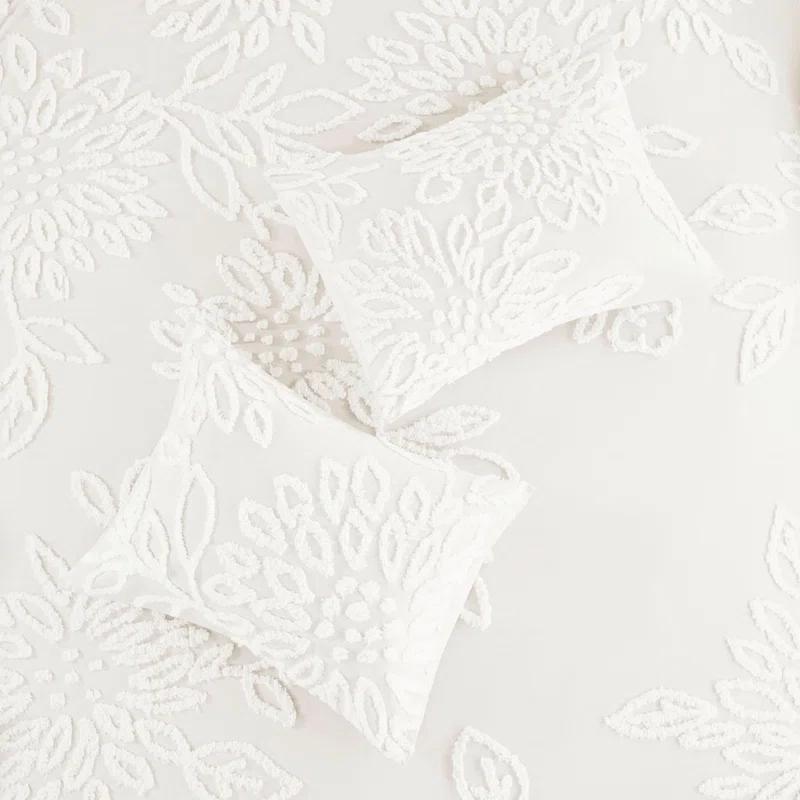 Kelly Clarkson Home Gwyneth 3 Piece Tufted Cotton Chenille Floral Duvet Cover Set
