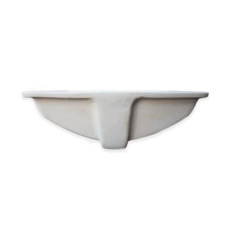 Wells Sinkware RTU2115-7W Wells Sinkware Rhythm Series 14.5'' Ceramic Rectangular Bathroom Sink with Overflow