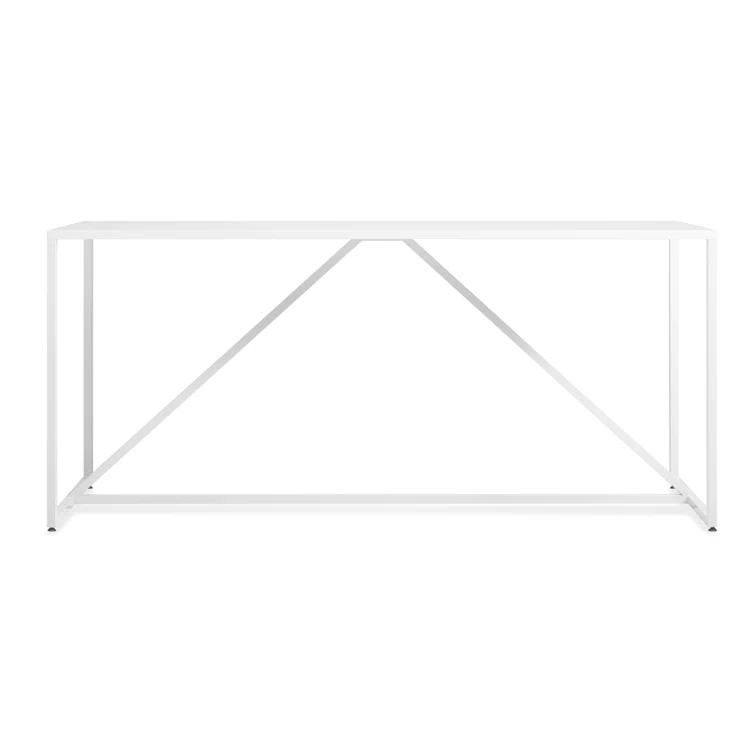 Strut Walnut Metal Base Dining Table