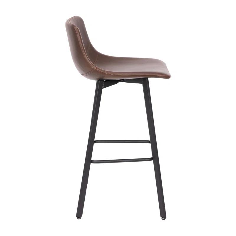 Taylor & Logan Brandy Upholstered Counter Stool with Metal Frame (Set of 2)