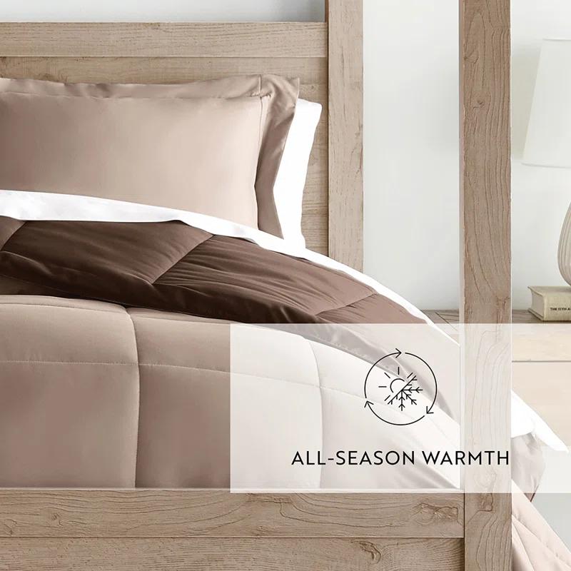 Reversible Down-Alternative Comforter Bedding Set