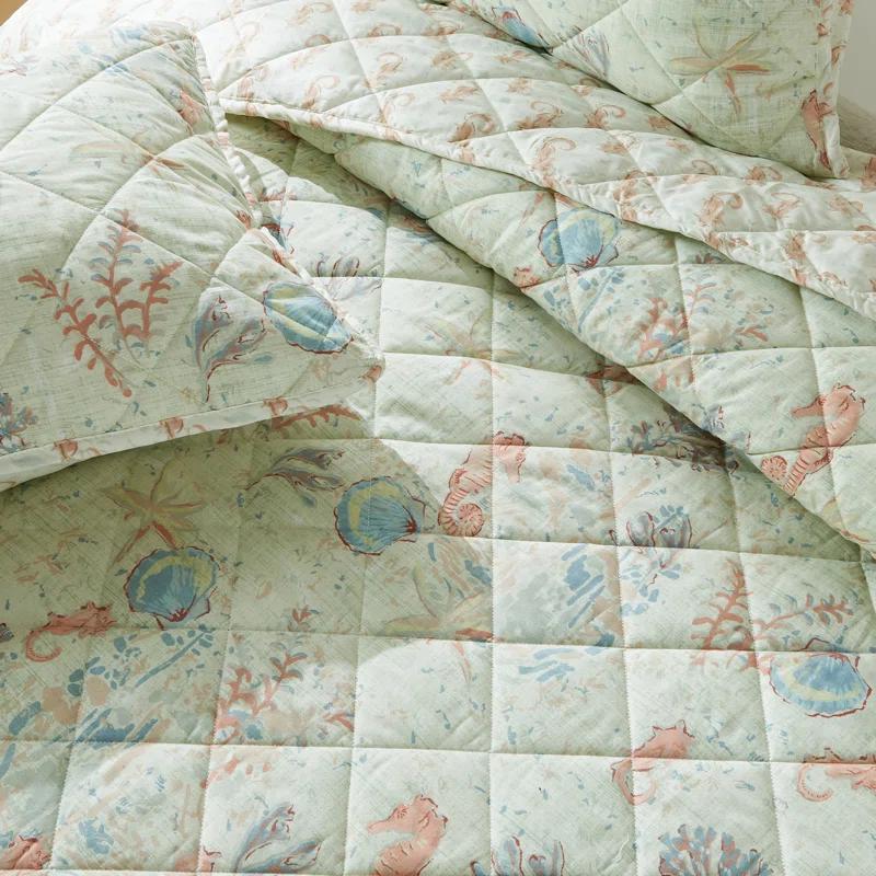Patina Vie Maison Coastal Inspired Reversible Quilt Set with Shams
