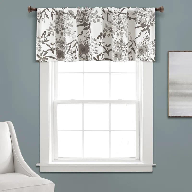 Lush Decor Botanical Garden Floral Tailored 52'' W Window Valance