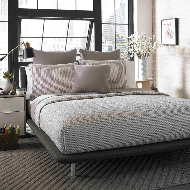 City Scene 3-Piece Langdon Quilt Set in Mink