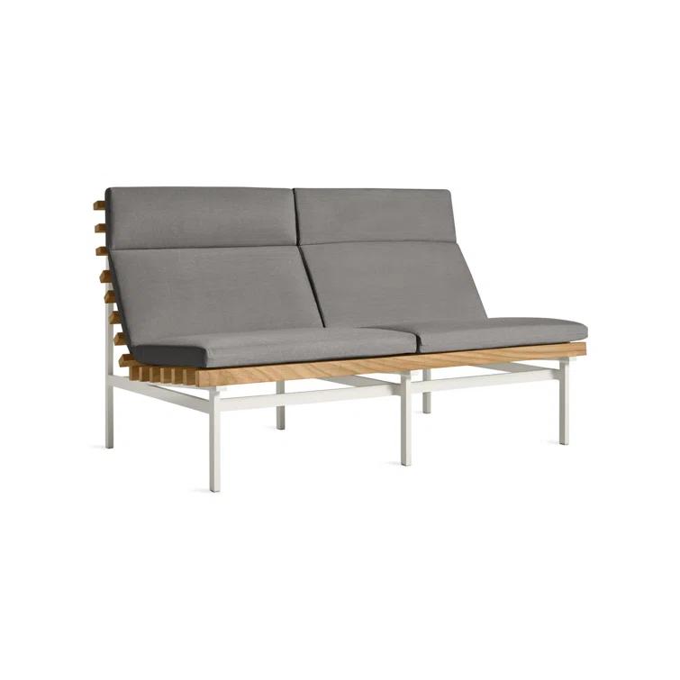 Perch 59'' Wide Powder Coated Aluminum Loveseat with Cushions