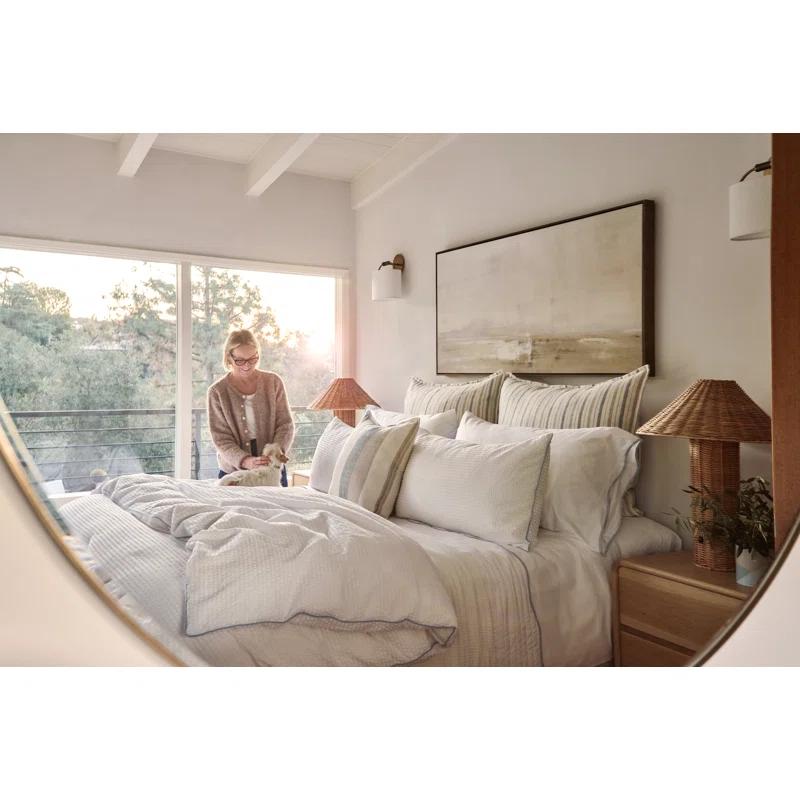 Naples 28" x 36" Striped Linen Rectangular Pillow