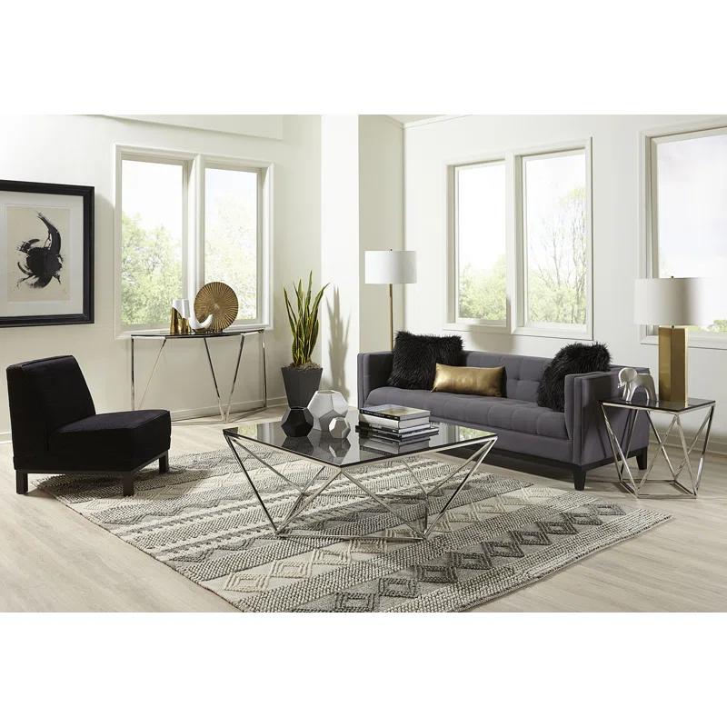 Abler 55'' Glass Top Console Table