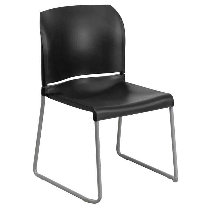 Flash Furniture Brielle Contoured Sled Base Stackable Waiting Room Chairs (Set of 5)