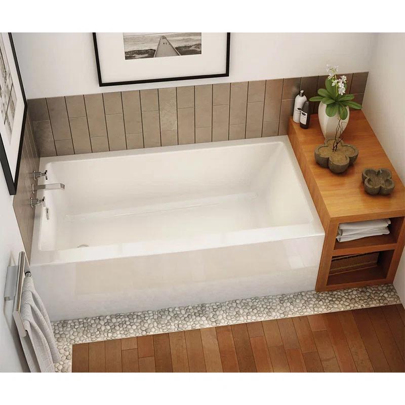 Maax Inc Rubix 59.75'' x 30'' Alcove / Tile In Soaking Acrylic Bathtub 105815-L-000-001