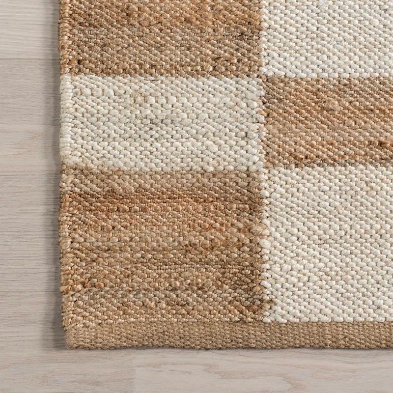 Hokku Designs Izara Checkered Jute Area Rug