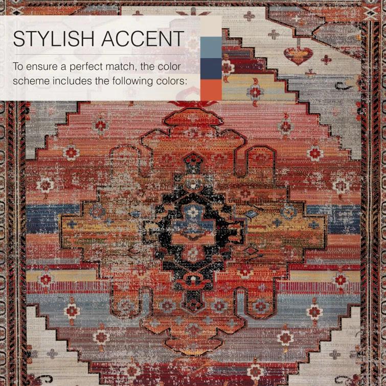 Steelside™ Haden Indoor/Outdoor Soft Power-Loomed Oriental Area Rug by Jaipur Living