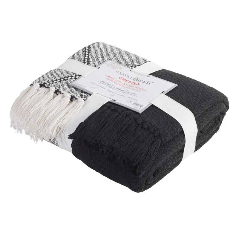 Amrapur Overseas Inc. Chester 100% Cotton Throw & Reviews | Wayfair