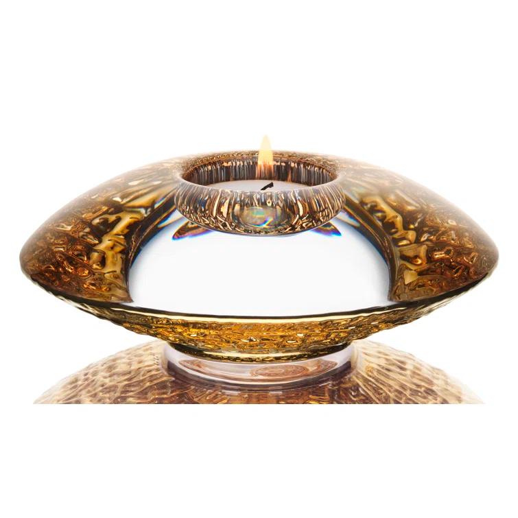 Orrefors Discus 1.75'' H Crystal Tabletop Votive Holder