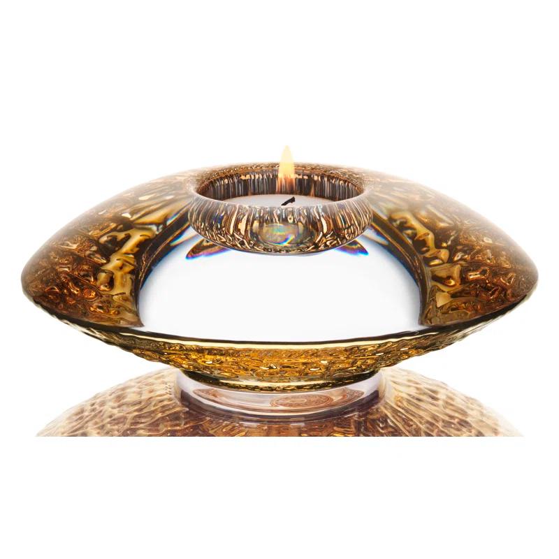 Orrefors Discus 1.75'' H Crystal Tabletop Votive Holder