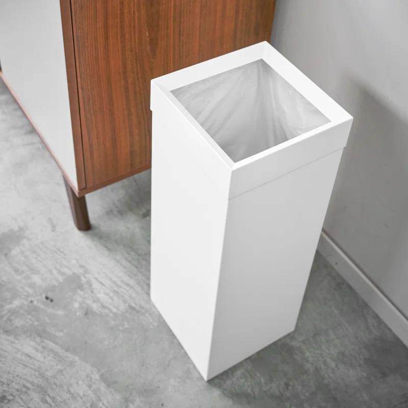 Tower Yamazaki Home Tall Trash Can 7.25 gallon Waste Basket With Handle For Kitchen Bathroom Office