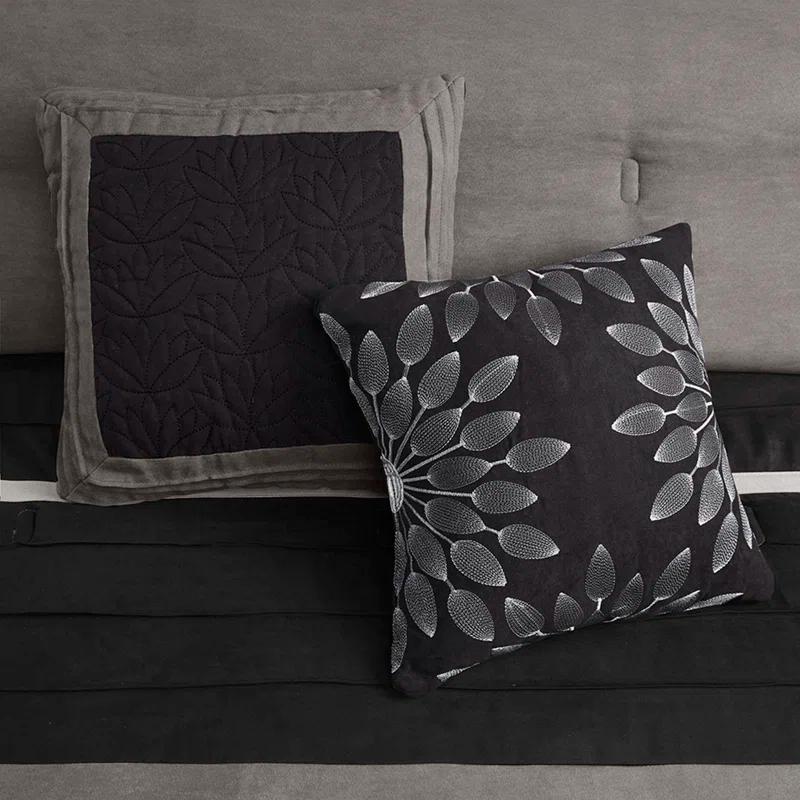 Madison Park Palmer 7 PC Pieced Faux Suede Comforter Set