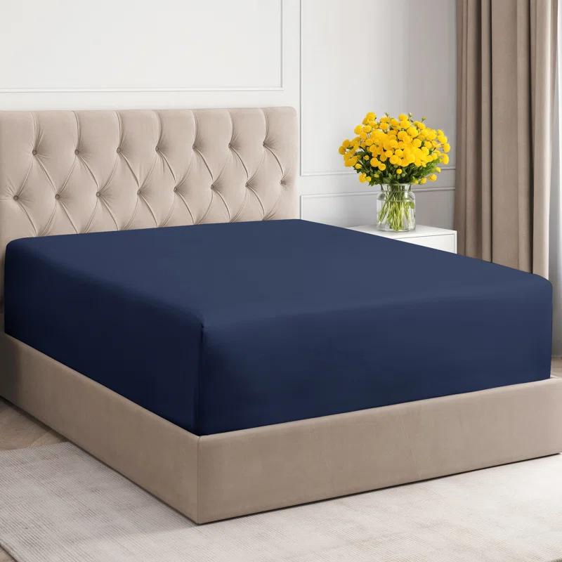 CGK Linens 400 Thread Count Cotton Fitted Sheet 18" - 24" Inch Extra Deep Pocket