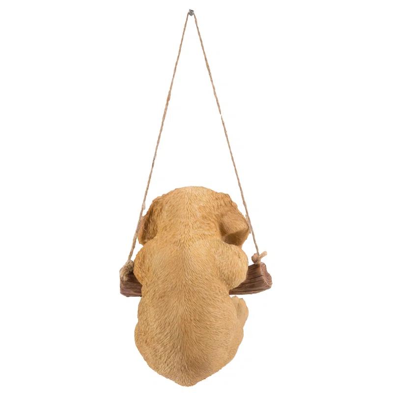 Hi-Line Gift Ltd. Hanging Golden Retriever Puppy Statue