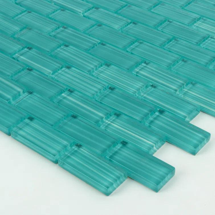 WS Tiles® Swimming Pool Series 1" x 2" Straight Edge Glass Mosaic Tile