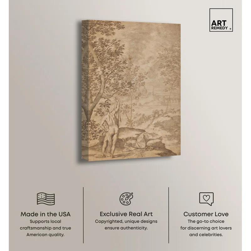 Art Remedy Unveiled in Nature Canvas Vintage Landscape Art by Art Remedy