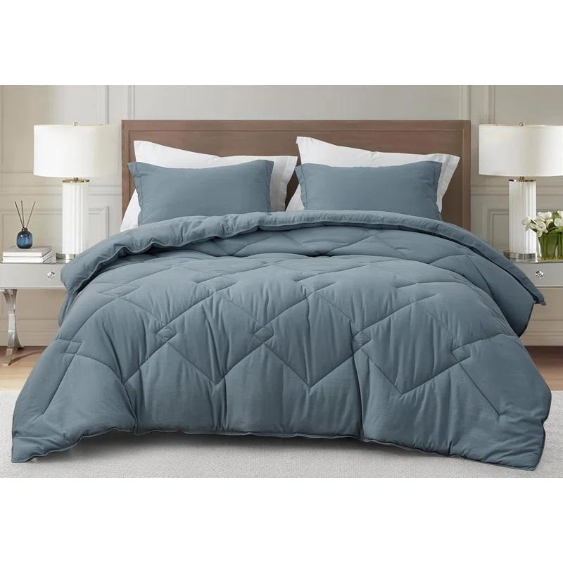 Chezmoi Collection Logan Solid Comforter Set