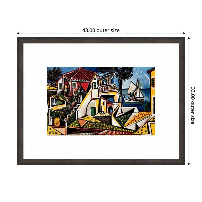 Amanti Fine Art Paysage Mediterranean by Pablo Picasso Solid Wood Custom Framed Wall Art Print