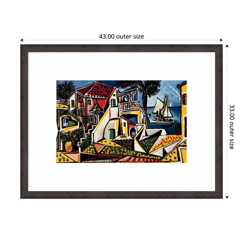 Amanti Fine Art Paysage Mediterranean by Pablo Picasso Solid Wood Custom Framed Wall Art Print
