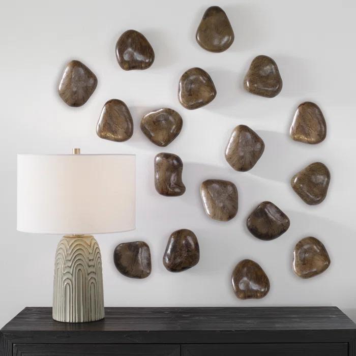 Uttermost Boho Abstract Wall Decor on Solid Wood
