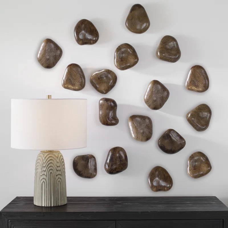 Uttermost Boho Abstract Wall Decor on Solid Wood