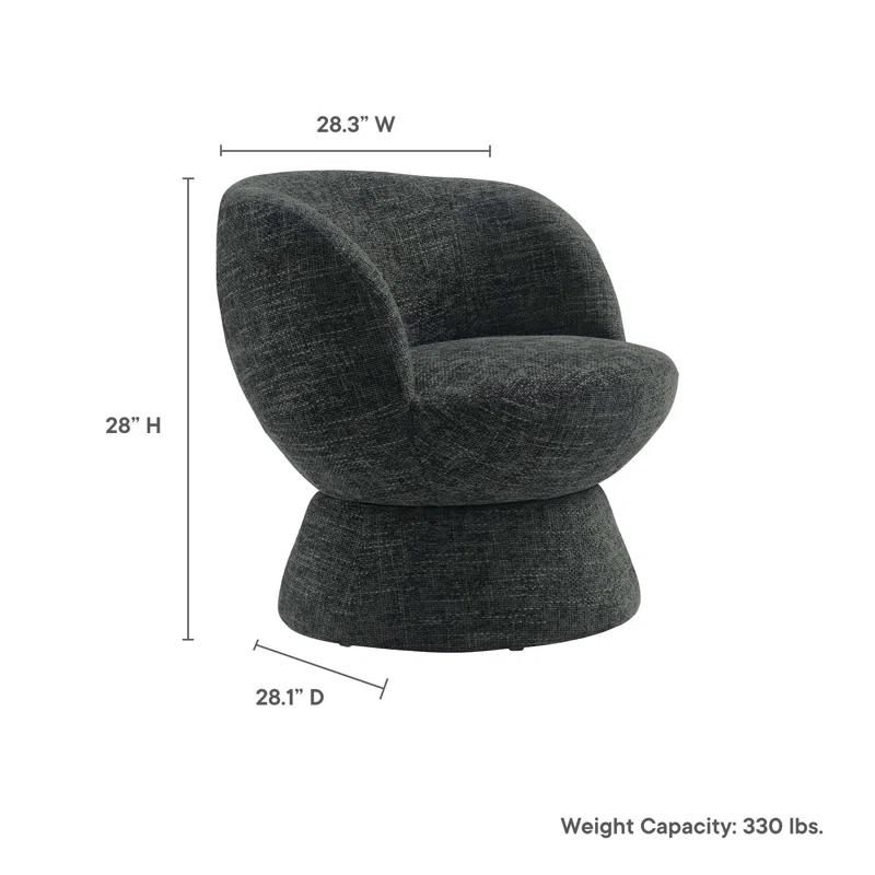Modway Vesta Chenille Fabric Upholstered Swivel Chair
