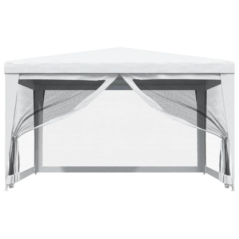 vidaXL Vinyl Party Tent Gazebo with 4 Mesh Sidewalls
