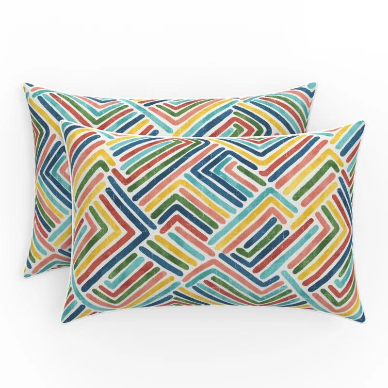 Pillow Perfect Pillow Perfect Geometric Indoor/Outdoor Accent Throw Pillow