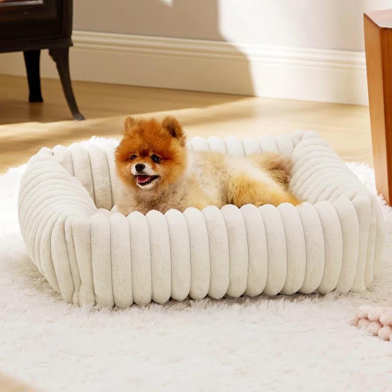 Dog Bed for Small Medium Dog 25x21x7inches Washable Pet Beds