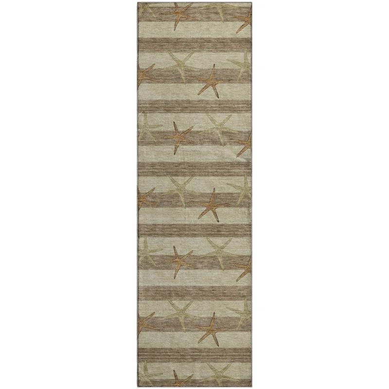 Premium Machine Washable Cerrito AMF191 Tan Rug