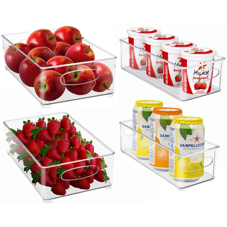Sorbus Sorbus Clear Stackable Kitchen and Fridge Storage Bins in 4 Variety Pack