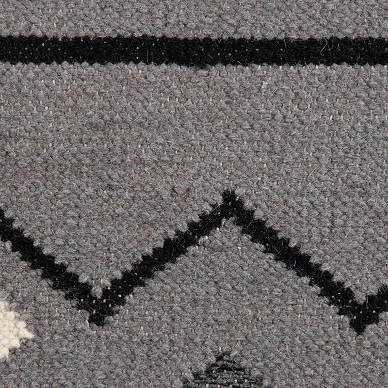 Union Rustic Oneil Moroccan Handmade Wool Gray Area Rug