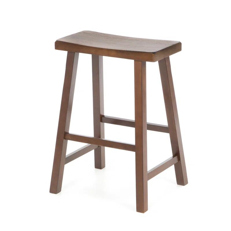 24" Saddleseat Counter Stool (Distressed Walnut)