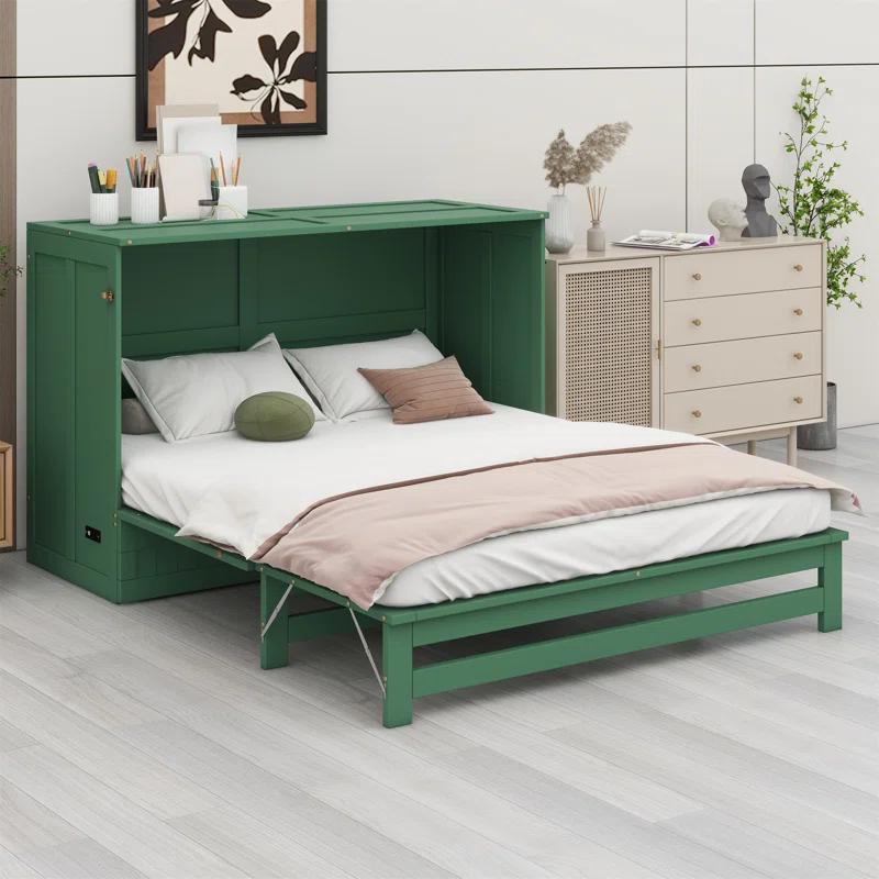 Cosmic Queen Size Murphy Bed With Built-In Charging Station