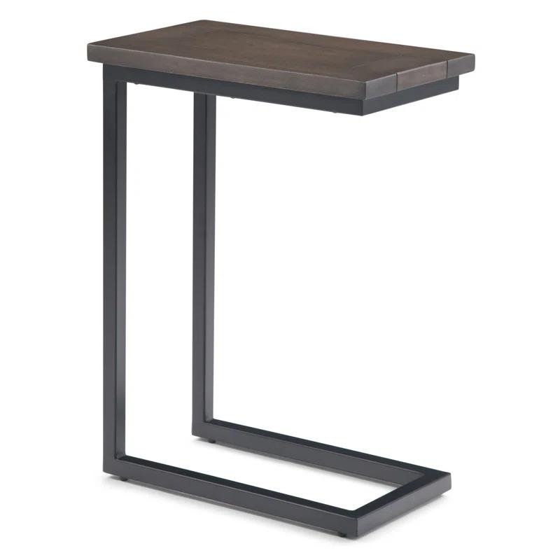 Simpli Home Skyler Solid Mango Wood C Side Table