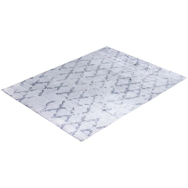 Solo Rugs One-of-a-Kind Rectangle 9' X 11'9" New Age Silk Area Rug Gray