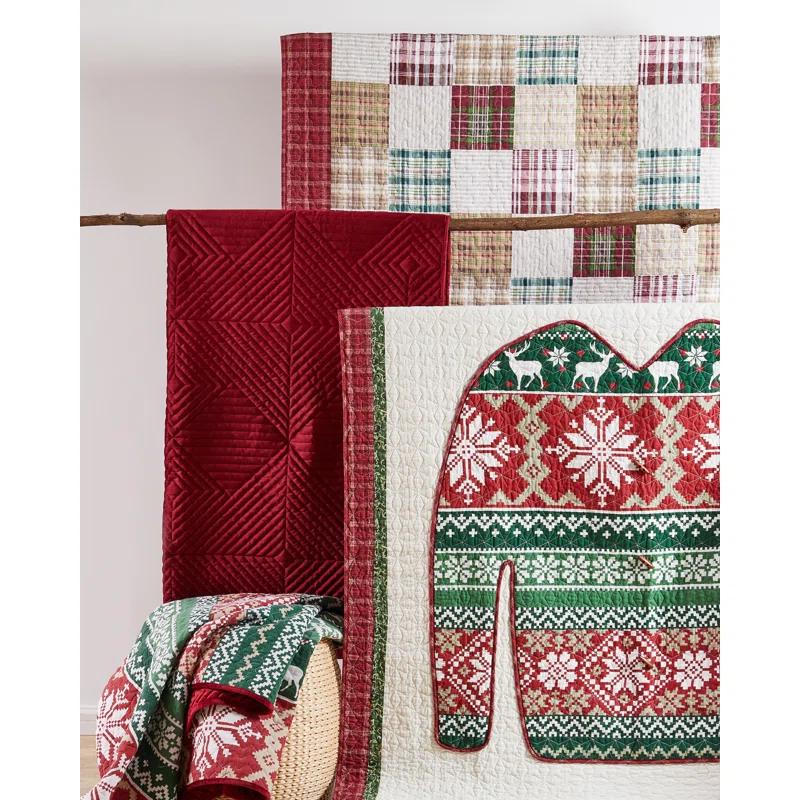 Riviera Velvet Quilted Throw